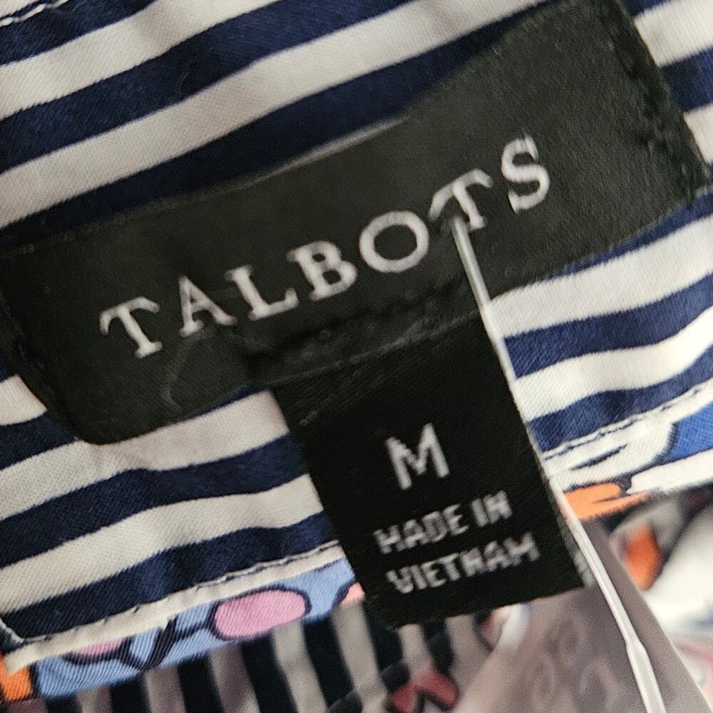 Talbots Cotton Button Down Blouse Size Medium - image 3